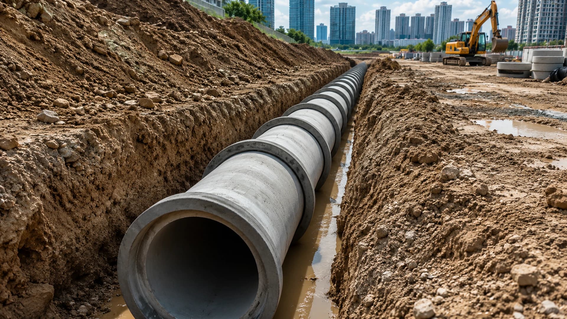 Ataşehir altyapı projesi için hazırlanmış muflu beton boru halkaları