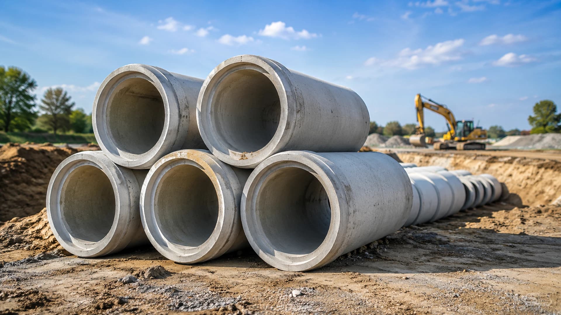 Bostancı altyapı projesi için hazırlanan muflu beton borular
