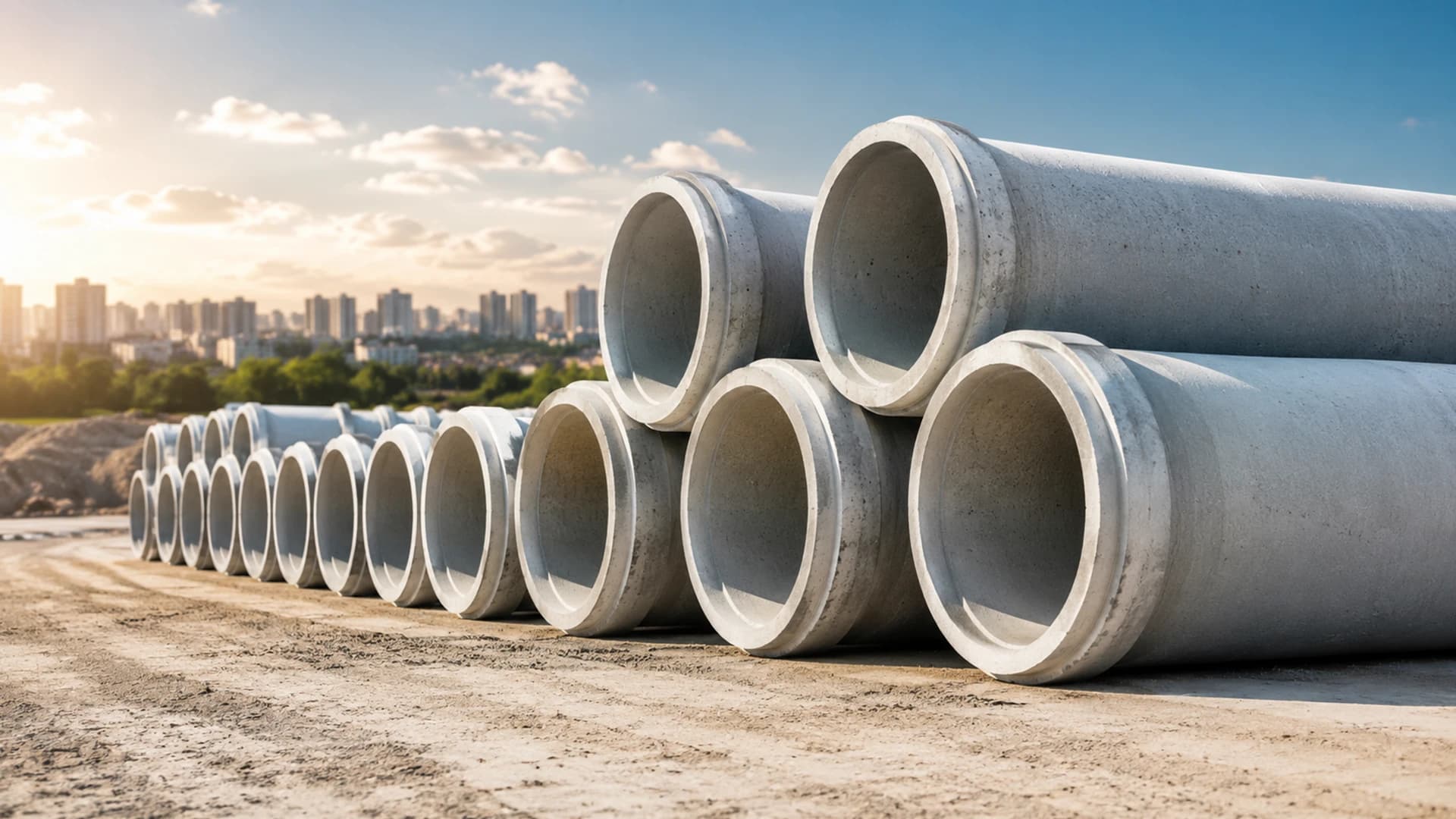 Samandıra altyapı projesinde kullanılan muflu beton borular