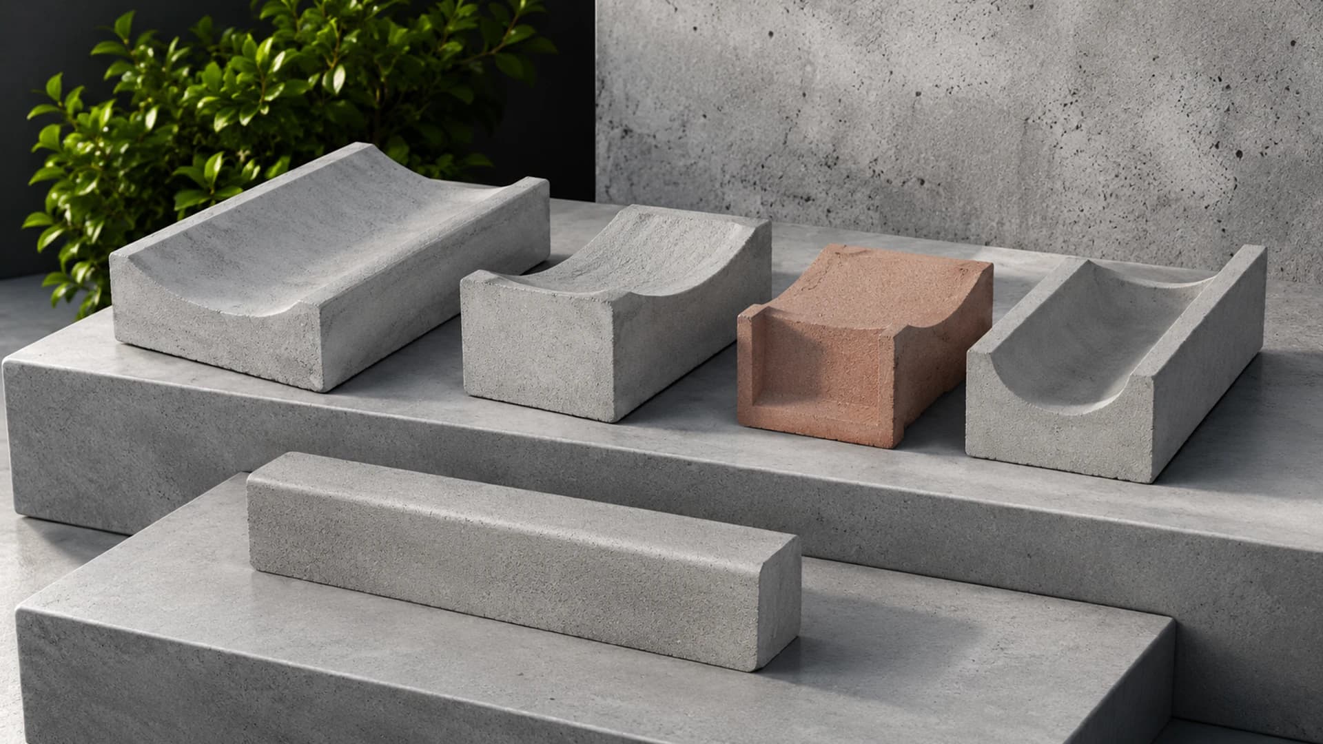 Özbeton beton yağmur oluğu, U-profilli yüzey drenaj kanalı ve mini bordür çeşitleri